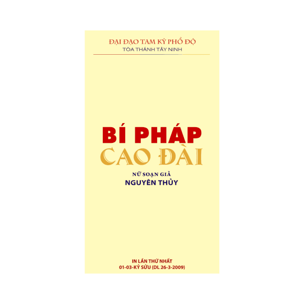 Bí Pháp Đạo Cao Đài – Nguyên Thủy — ảnh 1